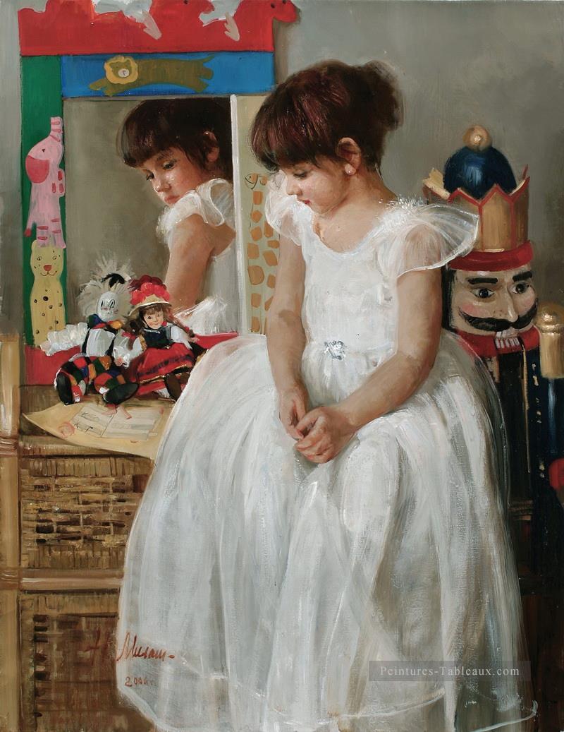 Jolie petite fille NM Tadjikistan 04 Impressionist Peintures à l'huile